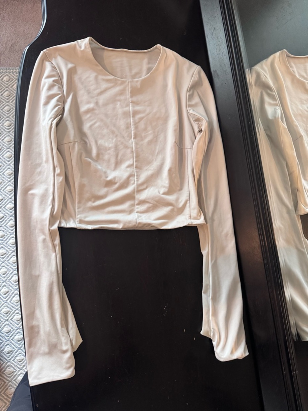 lululemon athletica Crop Long Sleeve Top - Light Beige